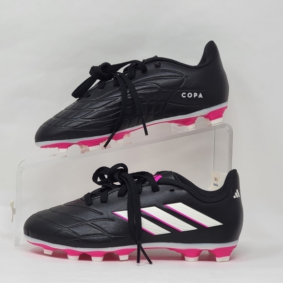 Adidas Copa Pure.4 Fg Jr GY9041 Soccer Cleats Black White Pink Youth Size 1 New - Picture 2 of 11